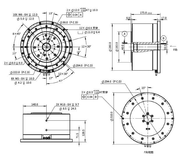 IDDR270-H175-A 内转子力矩电机